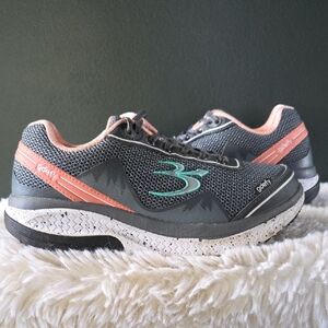 Gdefy Women's Charcoal and Coral Athletic Shoes